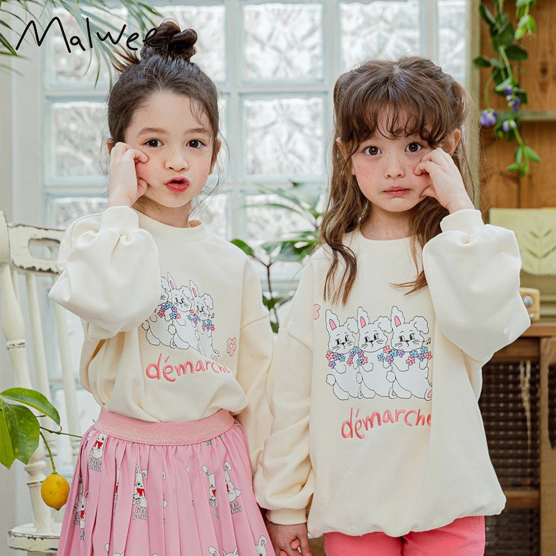 BST áo nỉ nhiều họa tiết LM, MW đáng yêu cho bé gái 2-8 tuổi Mẫu mới 2024 P1 - Little Maven Official Store