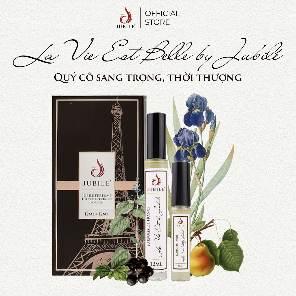 Tinh Dầu Nước Hoa Pháp Nữ La Vie Est Belle by Jubilé Sang Trọng Thời Thượng Cao Cấp Chính Hãng 12ml