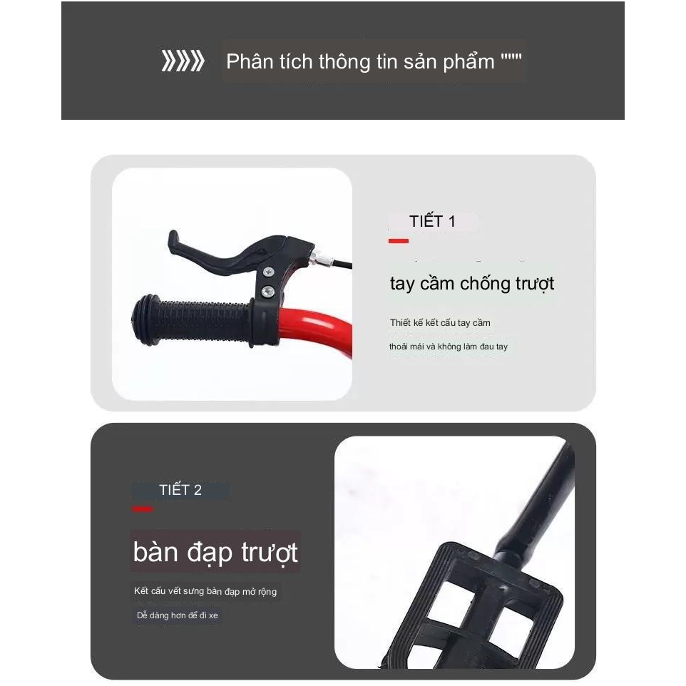 XE ĐẠP DÀNH CHO BÉ TRAI TỪ 2-6TUỔI SIZE 12-14 INCH