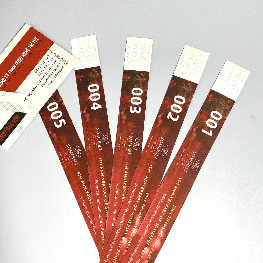 1000 vòng tay giấy in ấn cho sự kiện, vòng tay vé bơi giá rẻ nhất Hồ Chí Minh