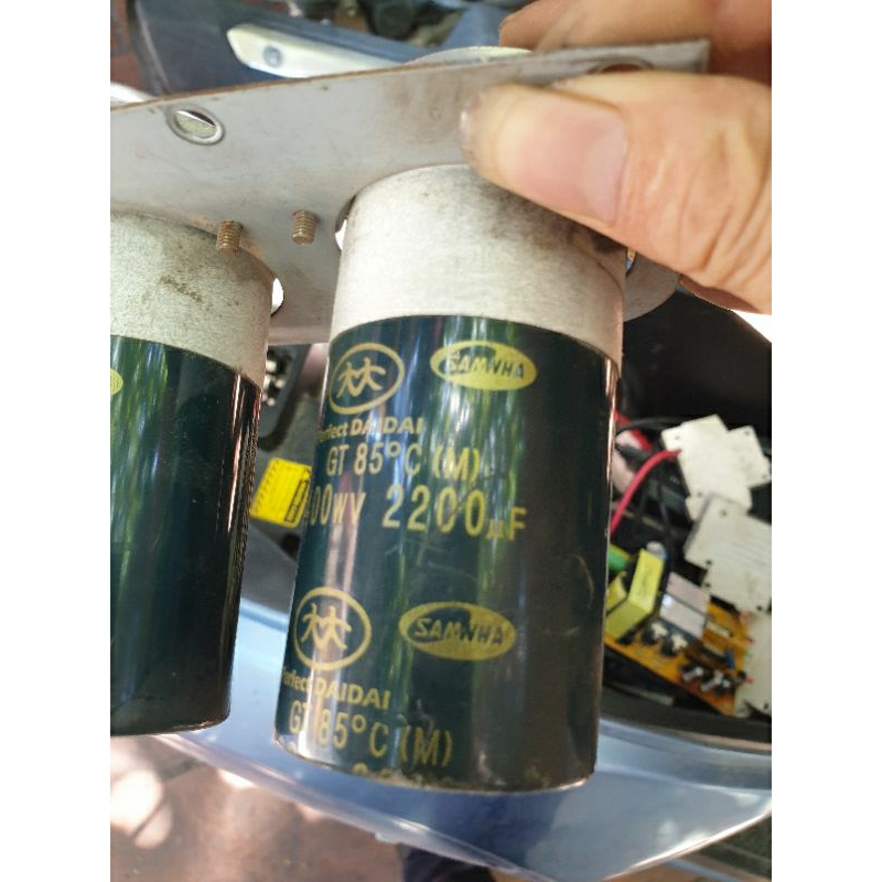 2Tụ SAMWHA 2200uf 400V Tháo máy