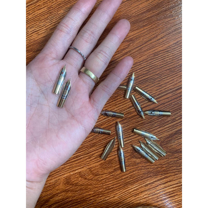 Combo 10 ngòi bút máy kim thành, ngòi cá sấu, ngòi bút máy 2 màu, ngòi vàng 2 màu