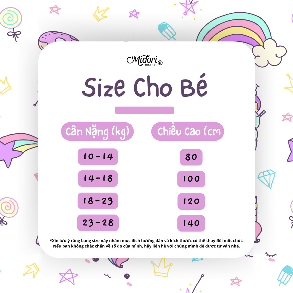 Bộ Quần áo thun cotton ngắn tay LOGO cho bé trai, bé gái  mùa hè size đại trẻ em 2, 3, 5, 6, 8, 10 tuổi MI MIDORI