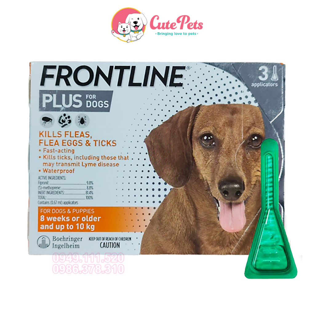 [1 Tuýp] Nhỏ gáy trị ve rận Frontline Plus cho chó mèo - CutePets Phụ kiện thú cưng Pet shop Hà Nội