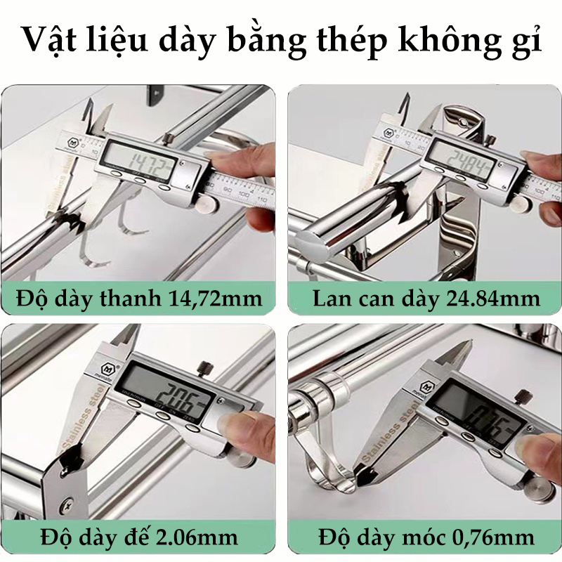 Sta Giá treo khăn nhà tắm Inox 304 Giá Treo Đồ Nhà Tắm Nhà Gắn Tường