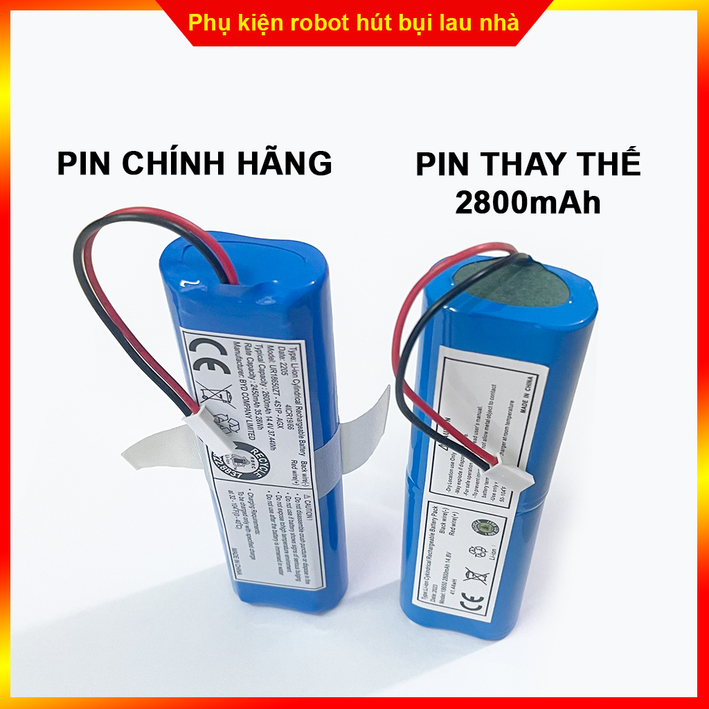 Pin robot hút bụi Medion 18500, 18501, 18600, 19510, 19511, 19500, 19900 - Bảo hành 3 tháng - Lỗi 1 đổi 1 trong 3 tháng