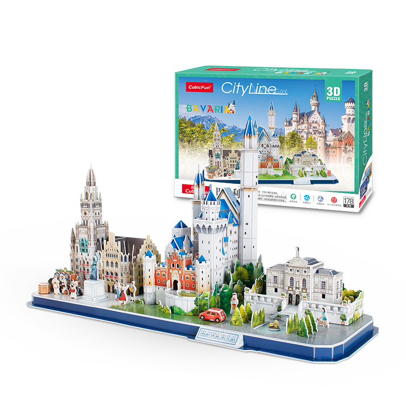 Mô Hình Giấy Lắp Ráp 3D CubicFun Bavaria Cityline MC267h (178 mảnh)