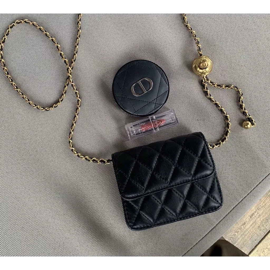 Túi đeo chéo mini nữ kẹp nách da bóng đẹp khoá nam châm phối đồ xinh