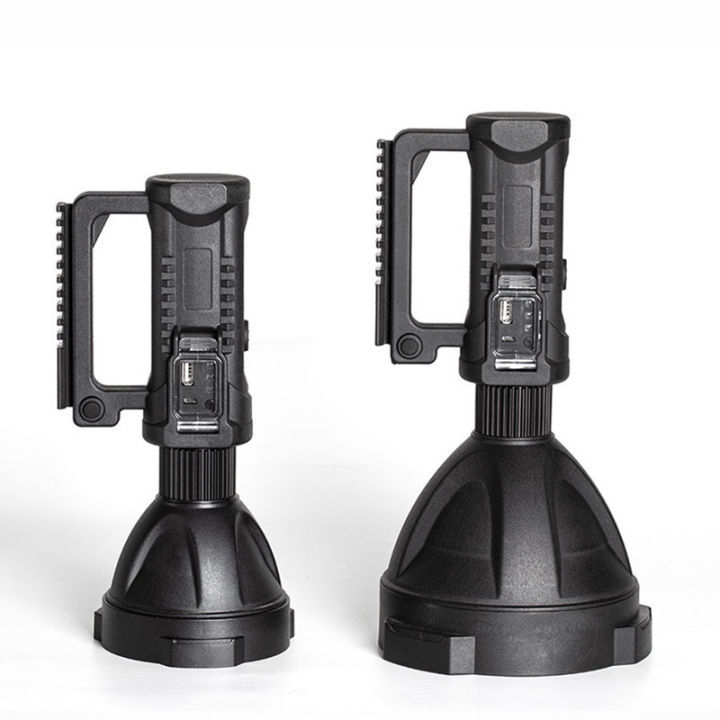 Đèn pin cầm tay siêu sáng KAW - W591 chiếu xa 1000m chống thấm nước có chân đế