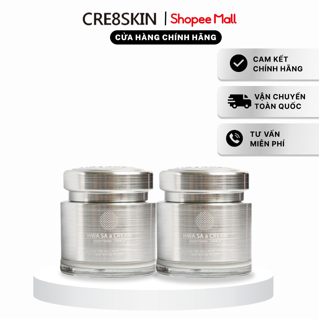 COMBO 2 Lọ Kem dưỡng da cá hồi ban ngày Cre8skin Hwa sa a cream 80g