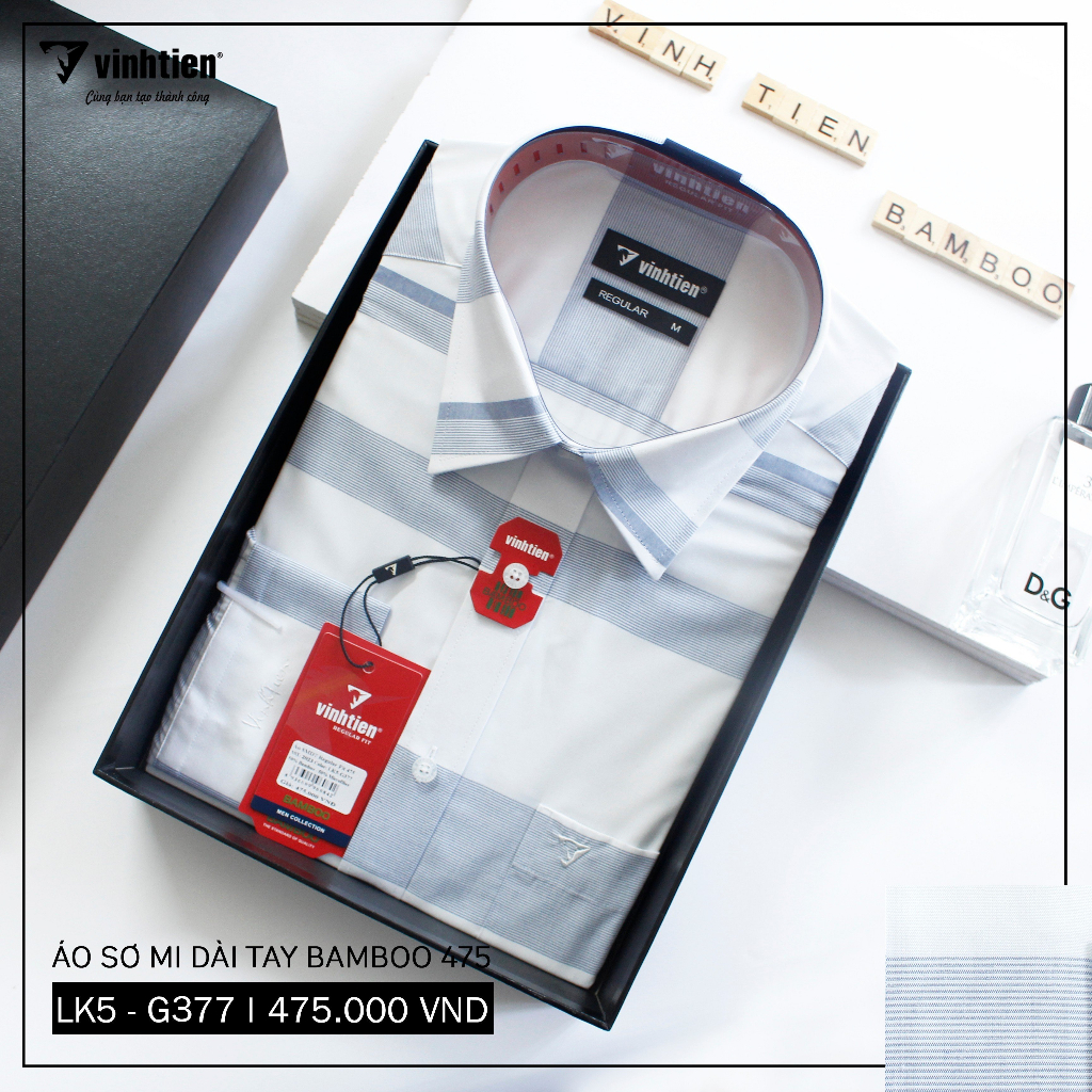 Áo Sơ Mi Dài Tay Caro Bamboo Regular Fit 475 Vĩnh Tiến - Nhiều Màu