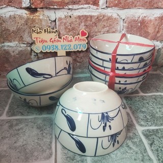 💢💢set 2 tô gốm xưa mẫu họa tiết cao cấp💢💢18cm