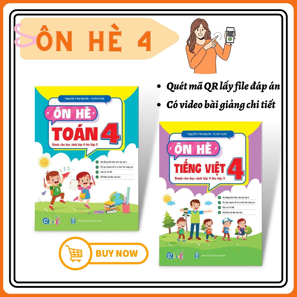 Ôn Hè Toán Và Tiếng Việt Lớp 4 - Dành Cho Học Sinh Lớp 4 Lên Lớp 5