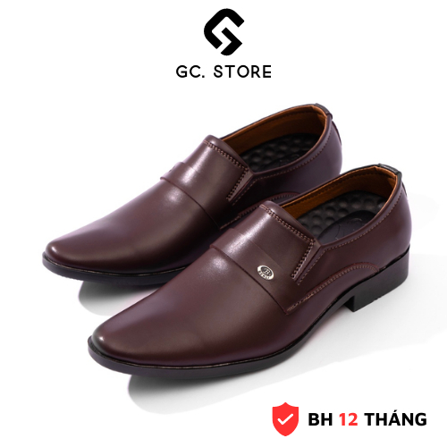 Giày tây nam công sở, Giày lười tây da nam cao cấp tăng chiều cao, đế cao su chống trơn giá gốc tận xưởng