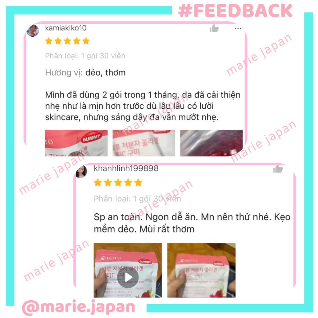 Kẹo Dẻo Collagen Lựu Và Vitamin C BOTO GUMMY Hàn Quốc 30 Viên