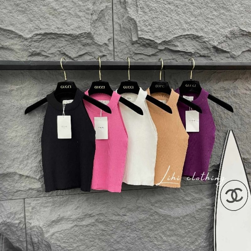 Áo sát nách cổ yếm hàng QC