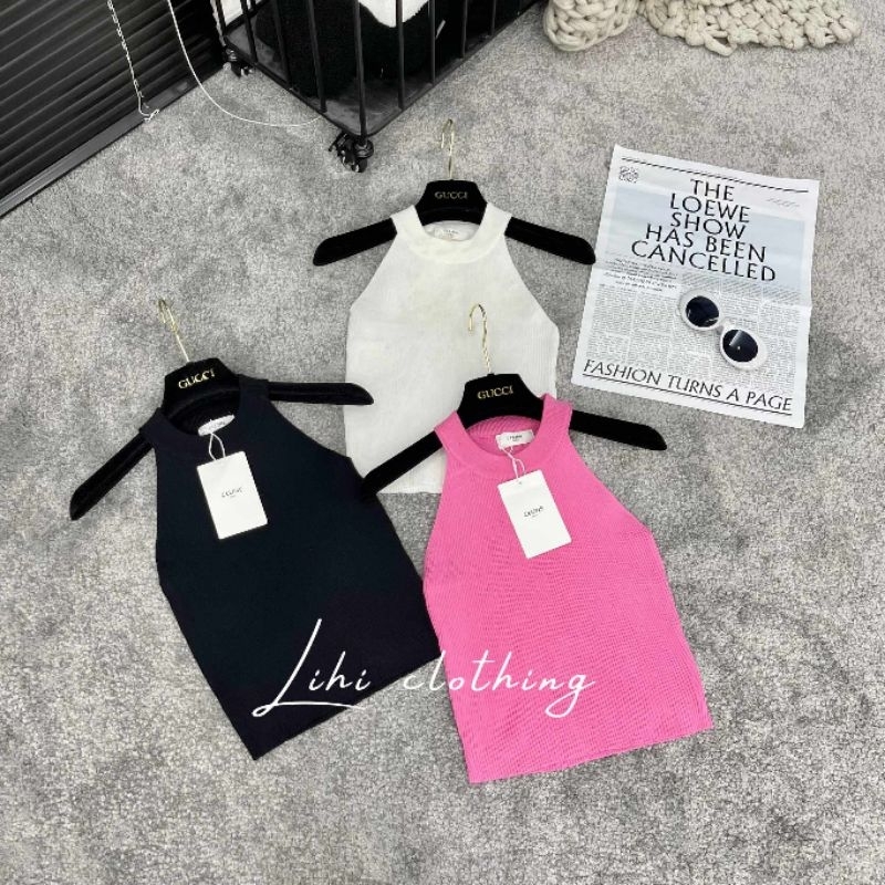 Áo sát nách cổ yếm hàng QC