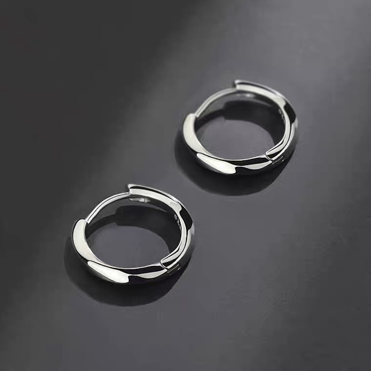 Khuyên bạc tròn xoắn cá tính, độc đáo, unisex| TRANG SỨC BẠC ACCESSORIES