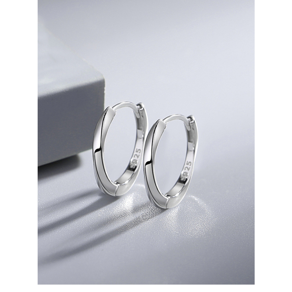 Khuyên bạc tròn xoắn cá tính, độc đáo, unisex| TRANG SỨC BẠC ACCESSORIES