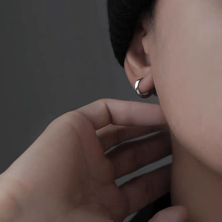 Khuyên bạc tròn xoắn cá tính, độc đáo, unisex| TRANG SỨC BẠC ACCESSORIES