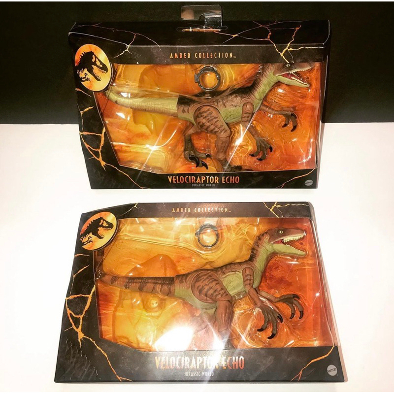 Amber Collection Jurassic World,Mô hình khủng long ăn thịt Velociraptor và nhân vật phim kỷ Jura,đồ chơi sưu tầm trẻ em