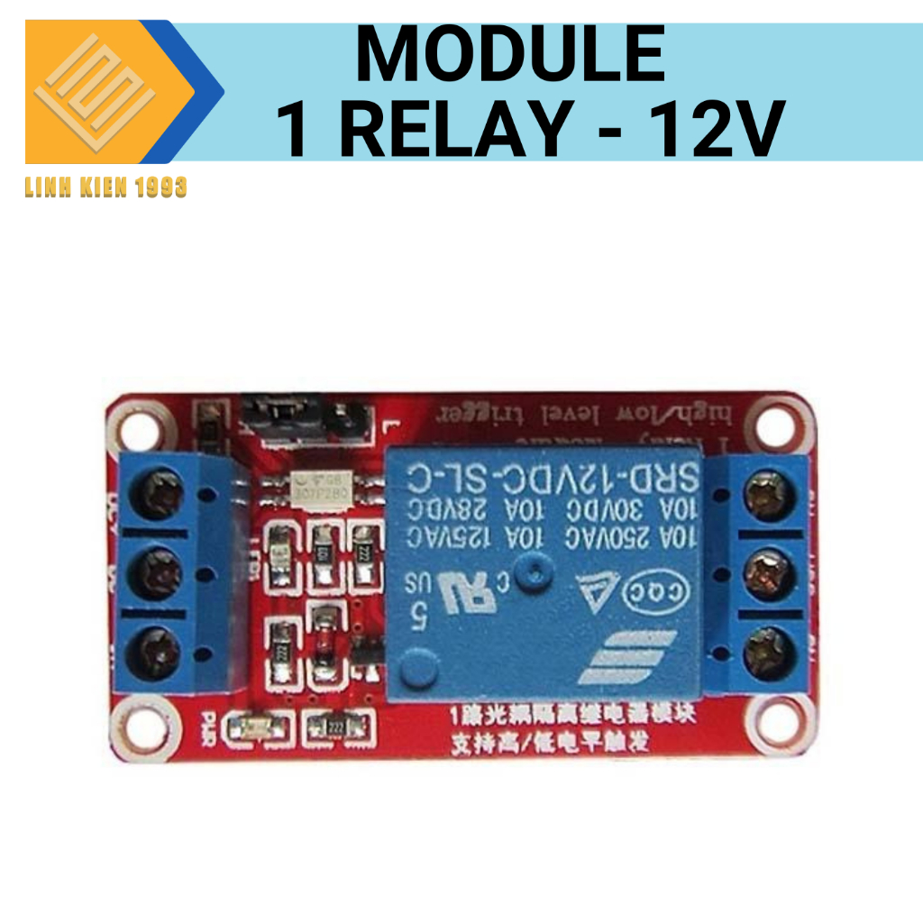 Mạch điều khiển relay 5V 10A có 1 kênh
