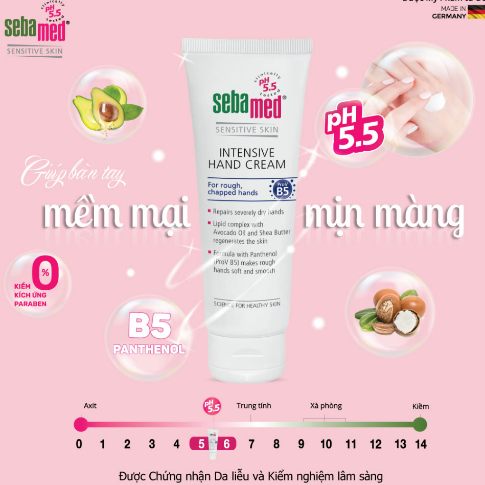 Kem dưỡng da tay Sebamed Intensive Hand Cream pH5.5 (75ml)