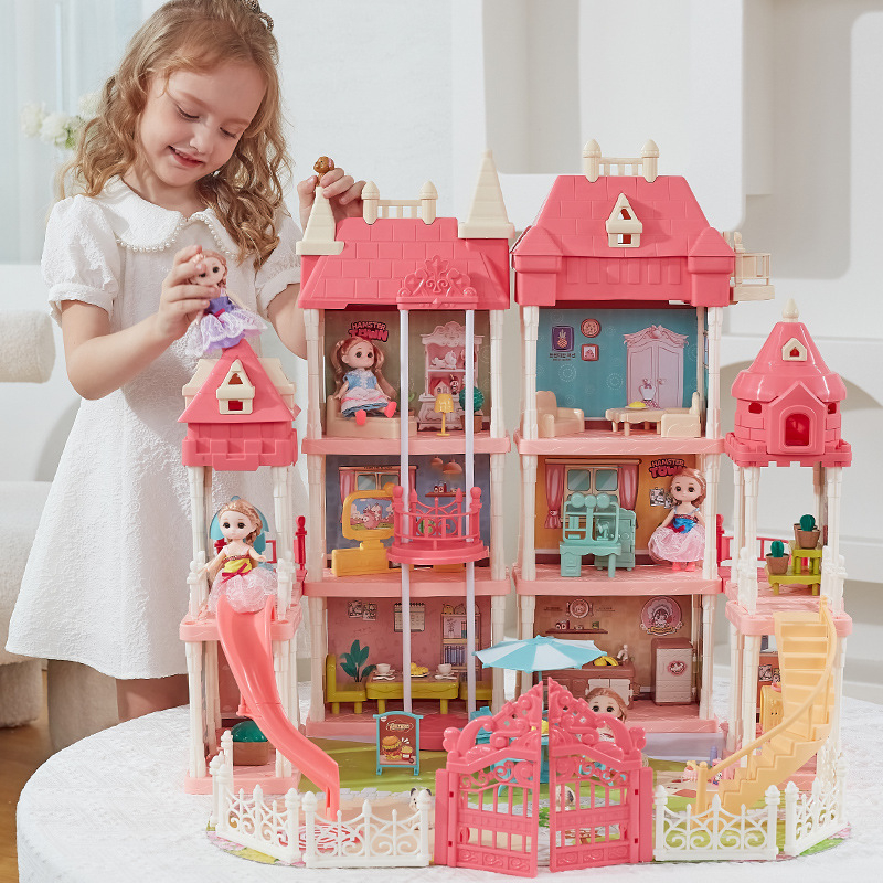 Nhà Búp Bê Barbie Mô Hình Biệt Thự Cỡ Lớn Nhiều Tầng Giá Rẻ Cho Bé Gái