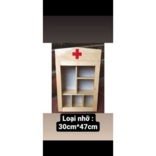 Tủ thuốc y tế gỗ sồi treo tường trong trường học, nơi làm việc, gia đình giá rẻ bền đẹp