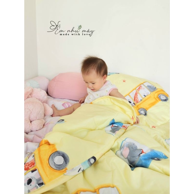 Mền Tencel 40s chần lông vũ cao cấp cho bé size 1mx1m2 và 1m2 x 1m6