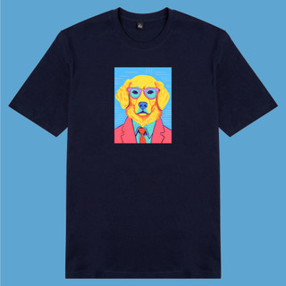 Áo thun ngắn tay unisex nam nữ vải cotton 100% in in hình Yêu thú cưng - Golden Retriever