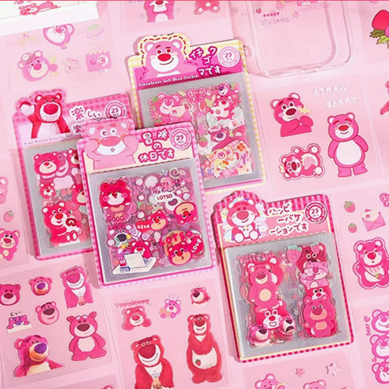 🍒🍒CHERRYKOKO Gói 25 tấm sticker hoạt hình Sanrio, gấu dâu