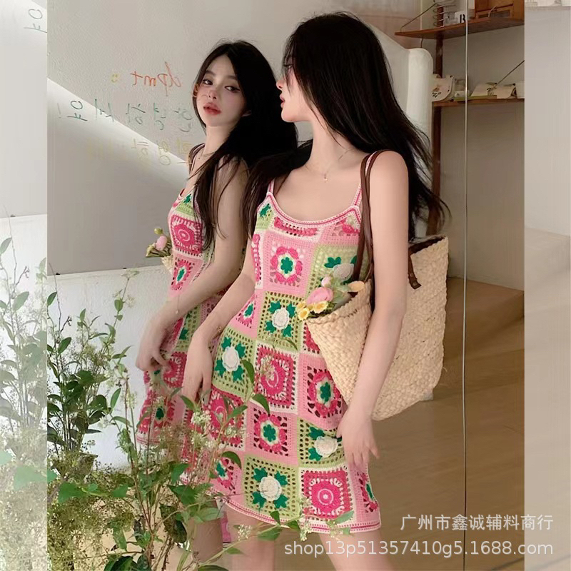 Đầm len móc chuẩn hàng QC