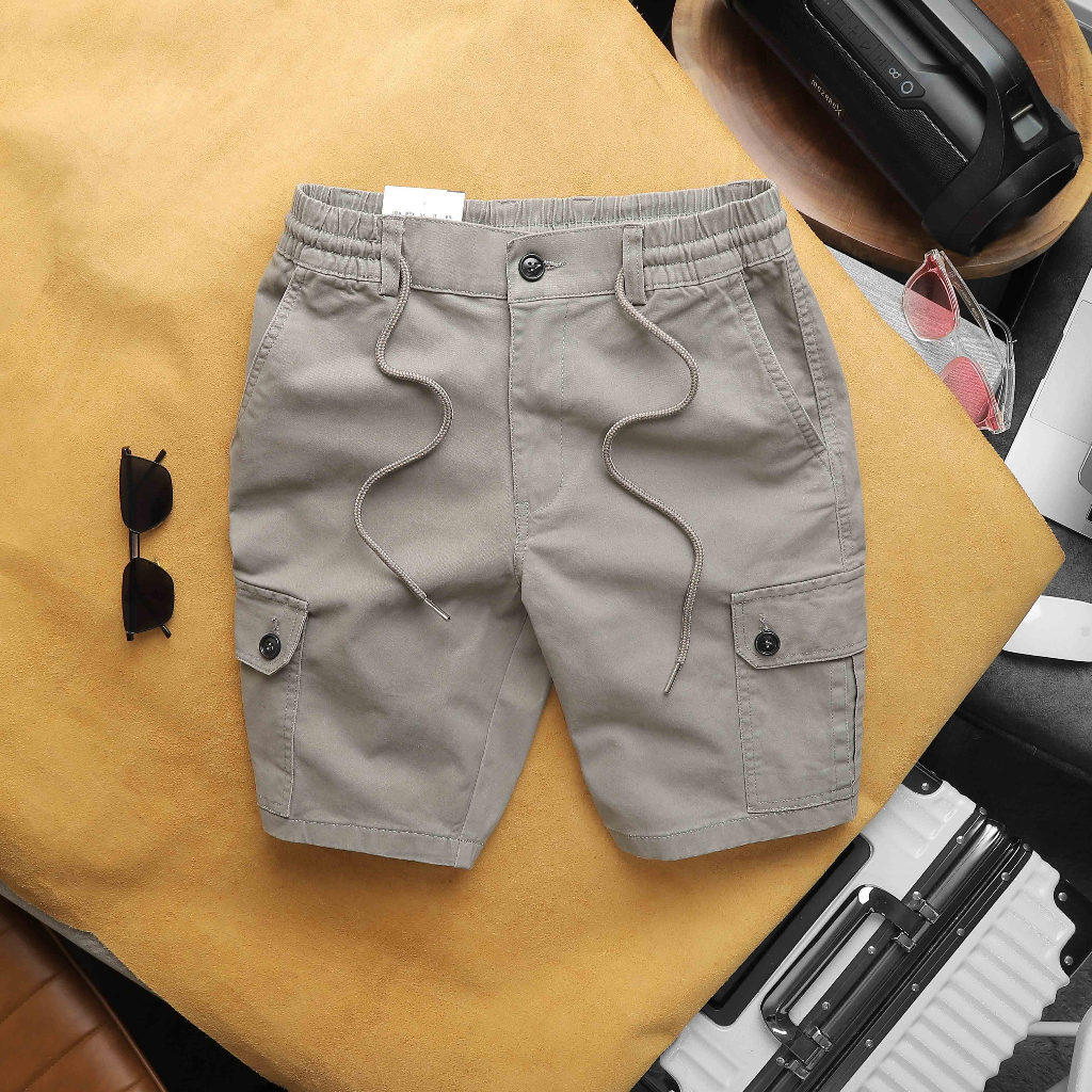 Quần short kaki túi hộp lưng thun teen vải dày dặn cao cấp PHÚ VY FASHION