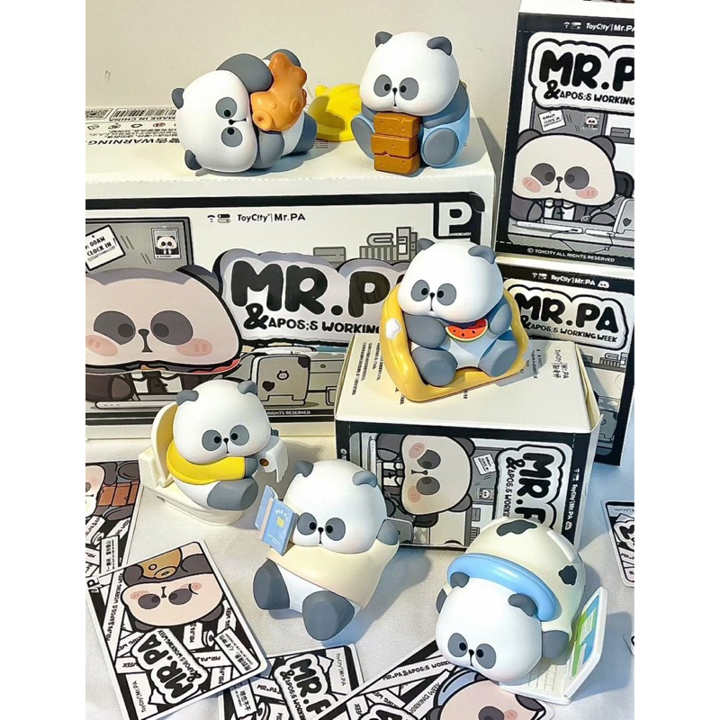 Hộp mù mô hình blindbox gấu trúc Mr.PA
