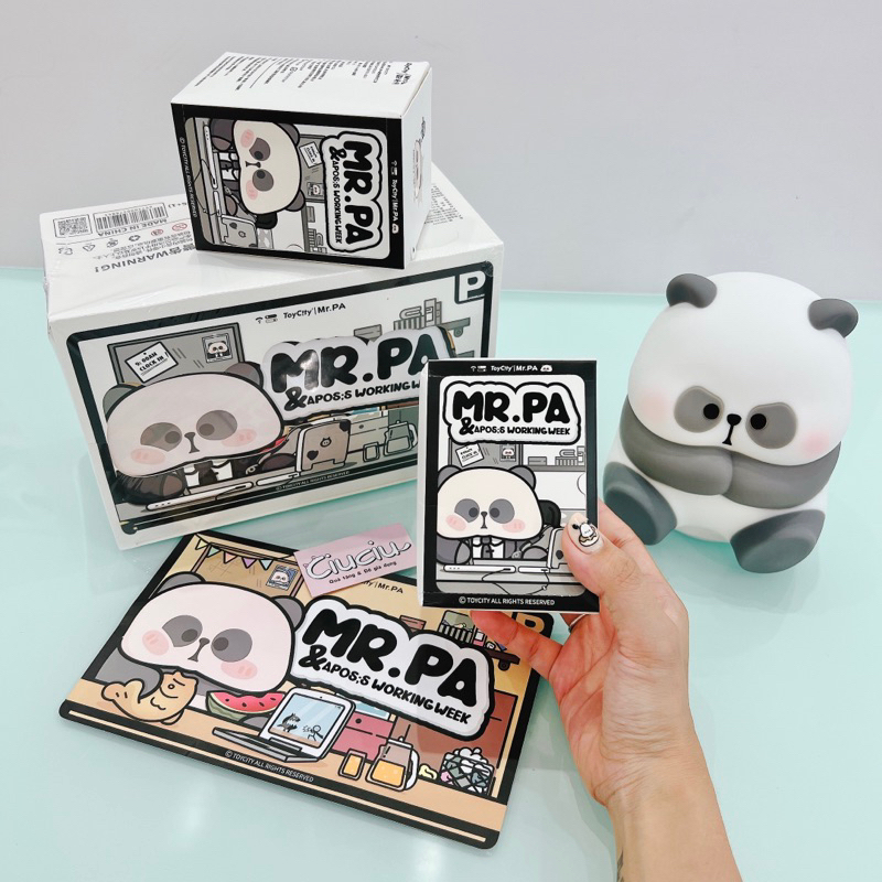 Hộp mù mô hình blindbox gấu trúc Mr.PA