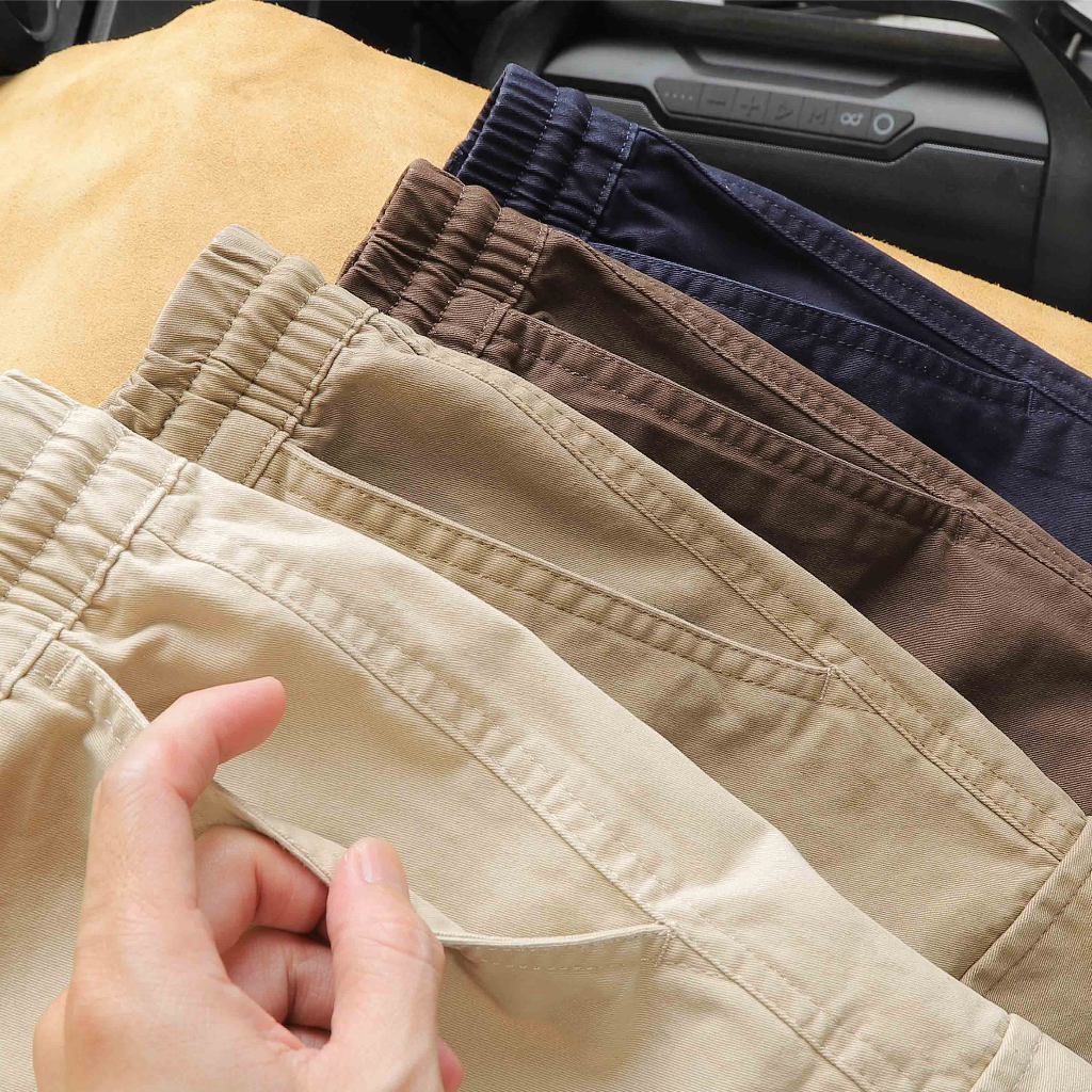 Quần short kaki túi hộp lưng thun teen cao cấp vải dày dặn, bền màu