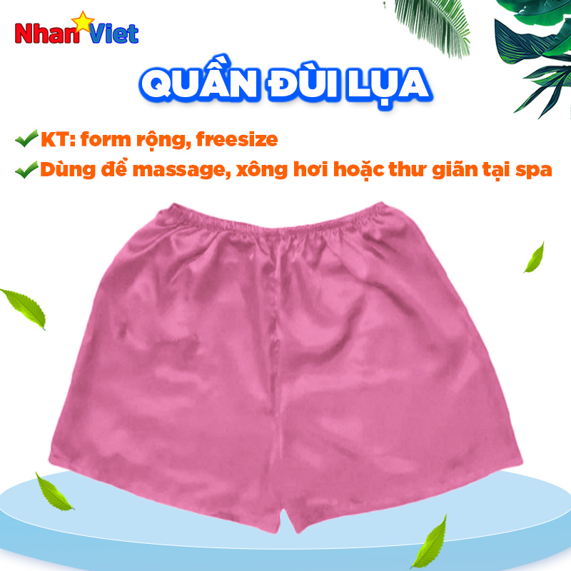 QUẦN ĐÙI LỤA SPA| chất liệu vải phi lụa mát, nhiều màu dành cho massage, xông hơi