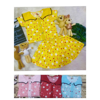 (4 set 4 màu 4 họa tiết khác nhau) Combo 4 Set Áo Kèm Chân Váy  (có quần lót trong ) Bé (6-14kg)