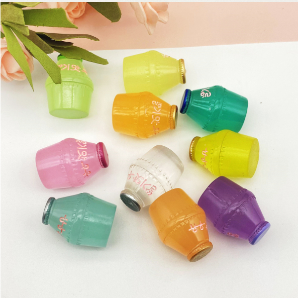 Mô hình chai sữa chuối dạ quang phát sáng trang trí nhà búp bê, DIY