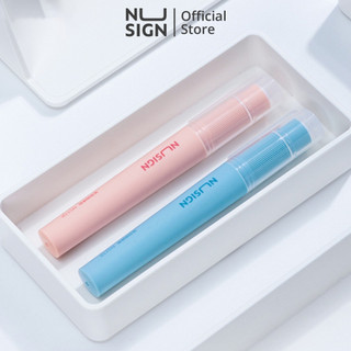 Hồ keo khô dạng bút Nusign - Hồng/Xanh dương - Keo trong suốt, bám dính - Màu sắc trang nhã - 1 chiếc - NS138
