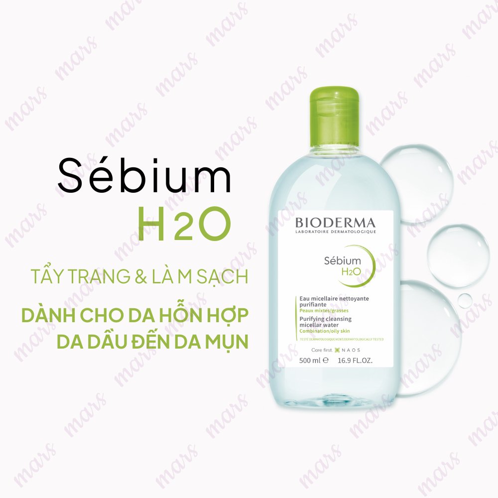 Nước Tẩy Trang Bioderma Dành Cho Da Nhạy Cảm, Da Dầu Mụn 500ml