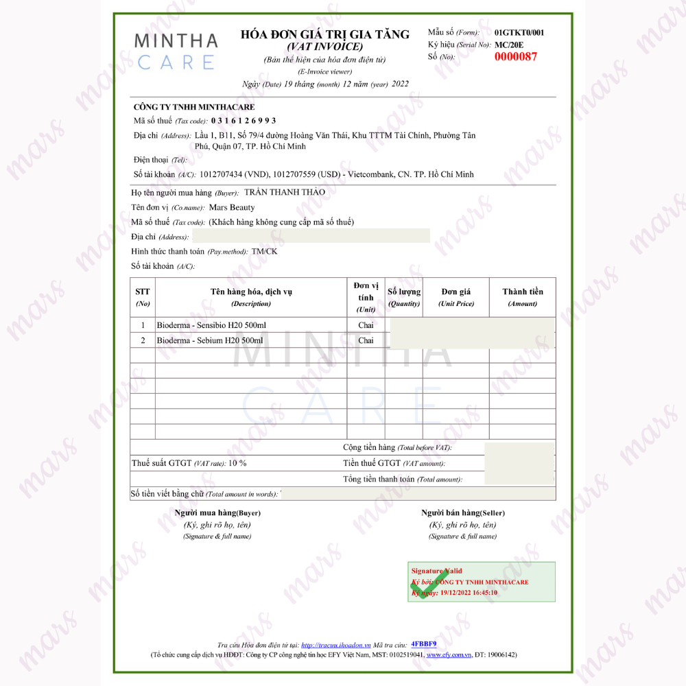 Nước Tẩy Trang Bioderma Dành Cho Da Nhạy Cảm, Da Dầu Mụn 500ml