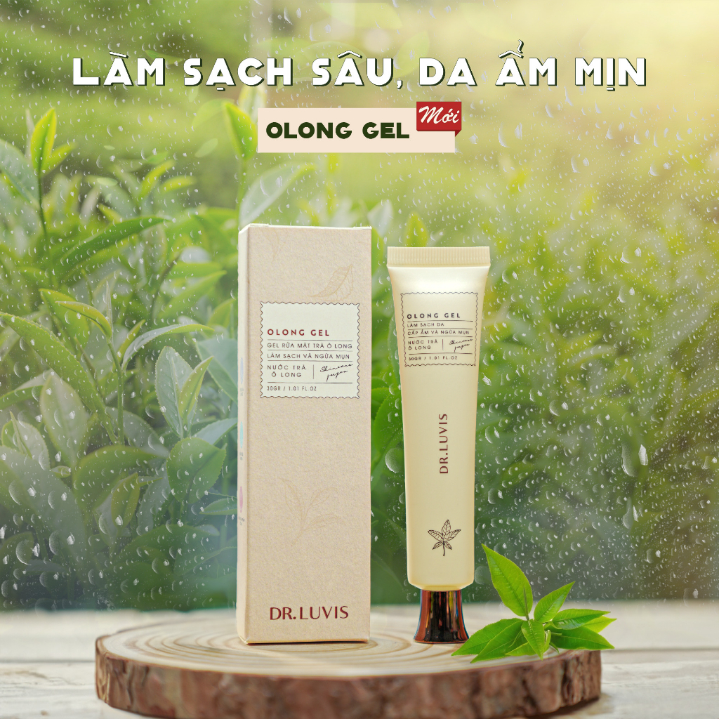 Bộ 3 Gel rửa mặt trà Olong Dr.Luvis làm sạch và cấp ẩm làn da 30gr