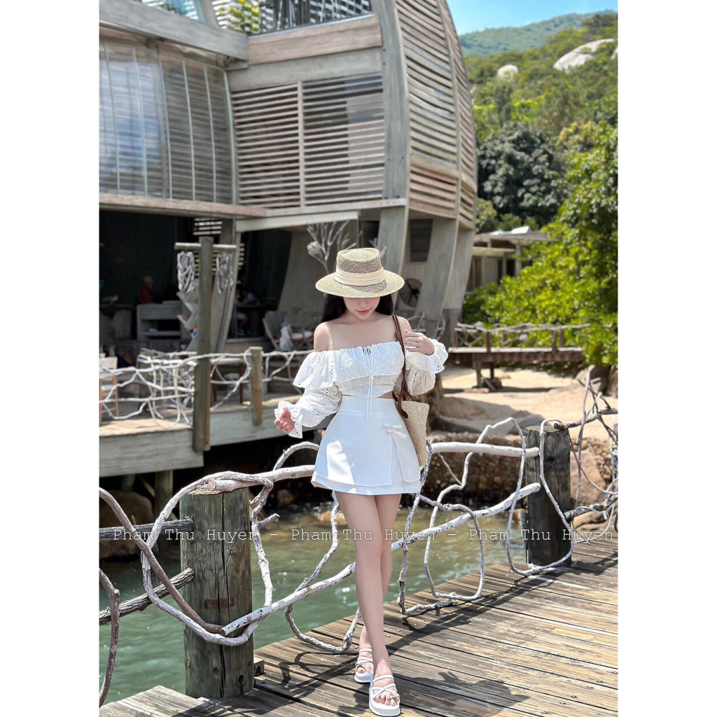 H67 - áo/ chân váy/cả set áo bệt vai và chân váy