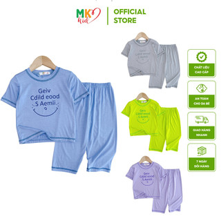 Bộ Quần Áo Trẻ Em Tay Ngắn Quần Lửng Mk kid cho bé trai Bé gái 9-26KG, Chất Thun Lạnh Cao cấp mềm mát