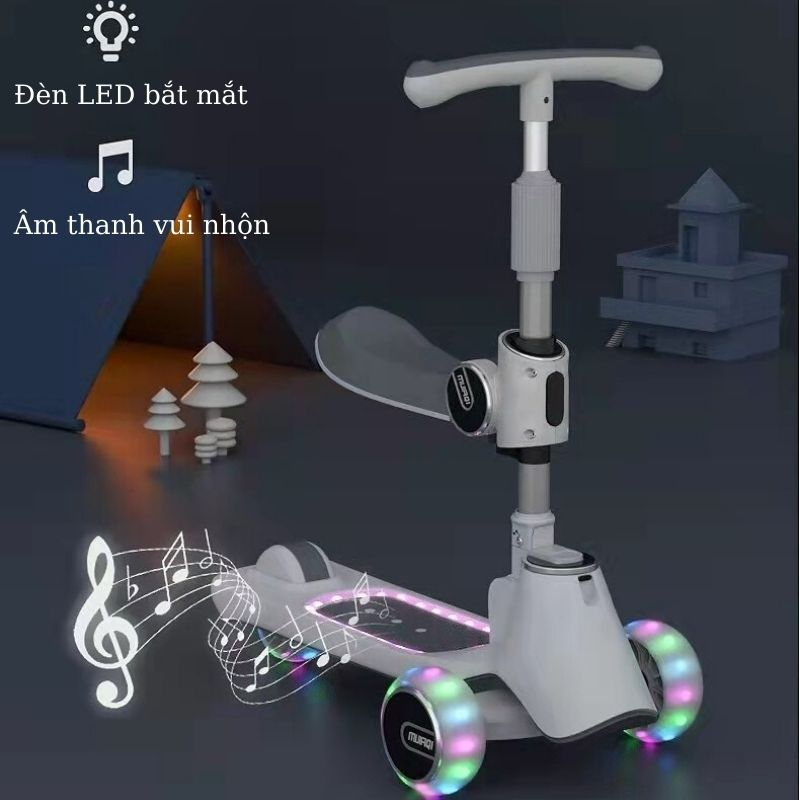 Xe Scooter cho bé, Xe scooter MIJIAQI dễ dàng điều chỉnh độ cao tay lái, yên xe - mã NTX22