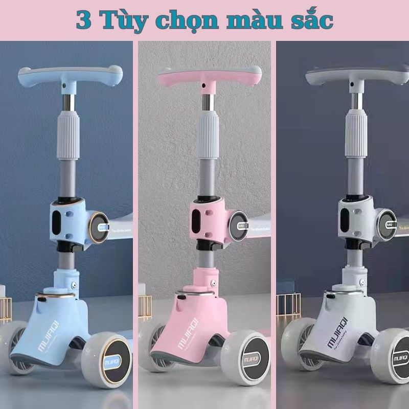 Xe Scooter cho bé, Xe scooter MIJIAQI dễ dàng điều chỉnh độ cao tay lái, yên xe - mã NTX22