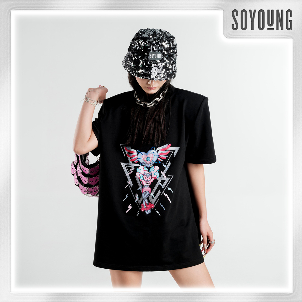 Áo phông nữ form rộng VERONICA chất liệu cotton mềm mại SOYOUNG - ASY220402DS
