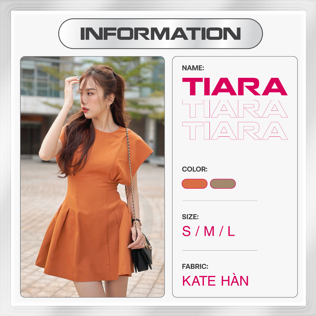 Váy nữ công sở sang chảnh thiết kế sang trọng dự tiệc TIARA chất liệu Kate Hàn SOYOUNG - VSY181110